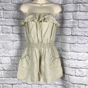 Linen Romper Derek Heart with Deep Pockets‎ Strapless
